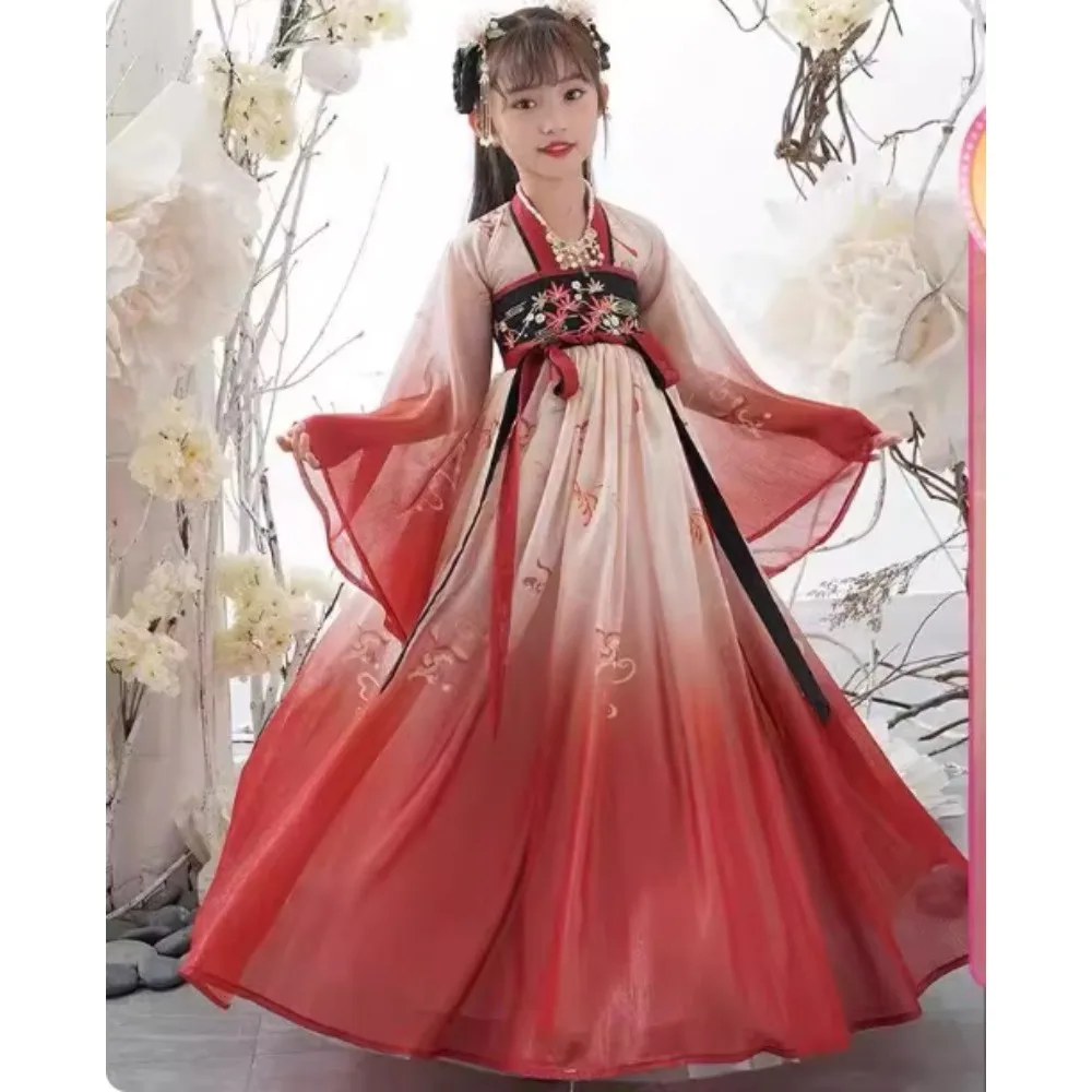 Chinese Hanfu Dress Children Clothing Fairy Cosplay Costumes Kids Clothes Party Dance Wear Stage Girl Dress Princess Vintage thumbnail 6