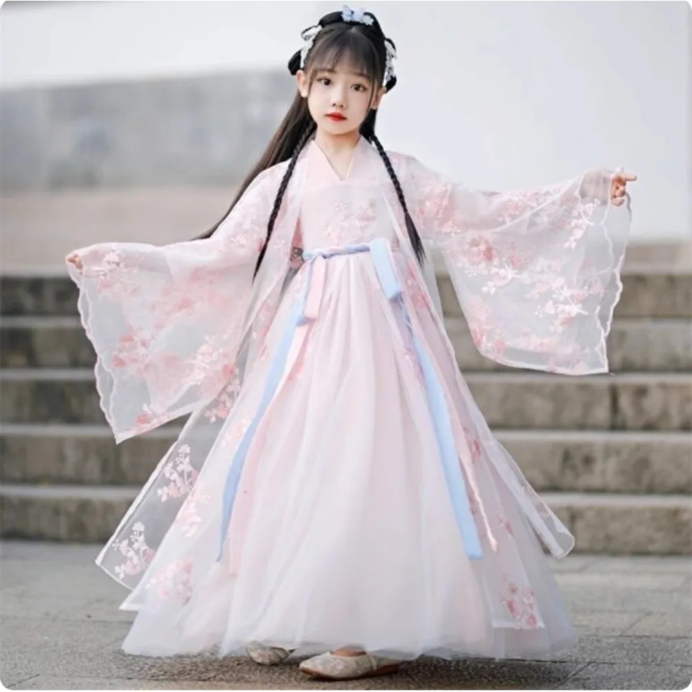 Chinese Hanfu Dress Children Clothing Fairy Cosplay Costumes Kids Clothes Party Dance Wear Stage Girl Dress Princess Vintage thumbnail 5