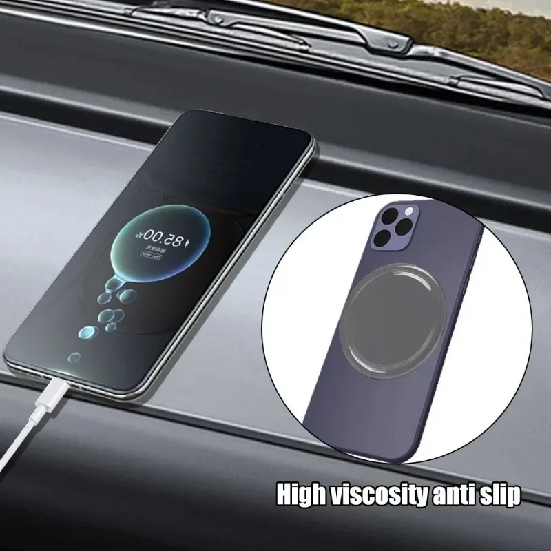 Universal Transparent Silicone Non-slip Dashboard Pad Sticky Gel Phone Holder Mat for Car Dashboard Reusable Adhesive Gel Pad thumbnail 3