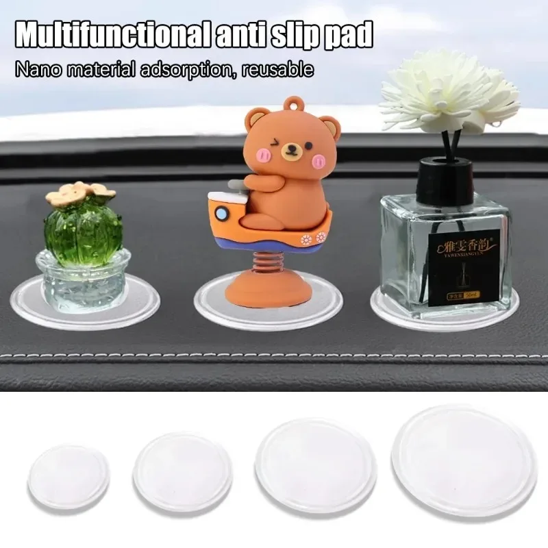 Universal Transparent Silicone Non-slip Dashboard Pad Sticky Gel Phone Holder Mat for Car Dashboard Reusable Adhesive Gel Pad thumbnail 2