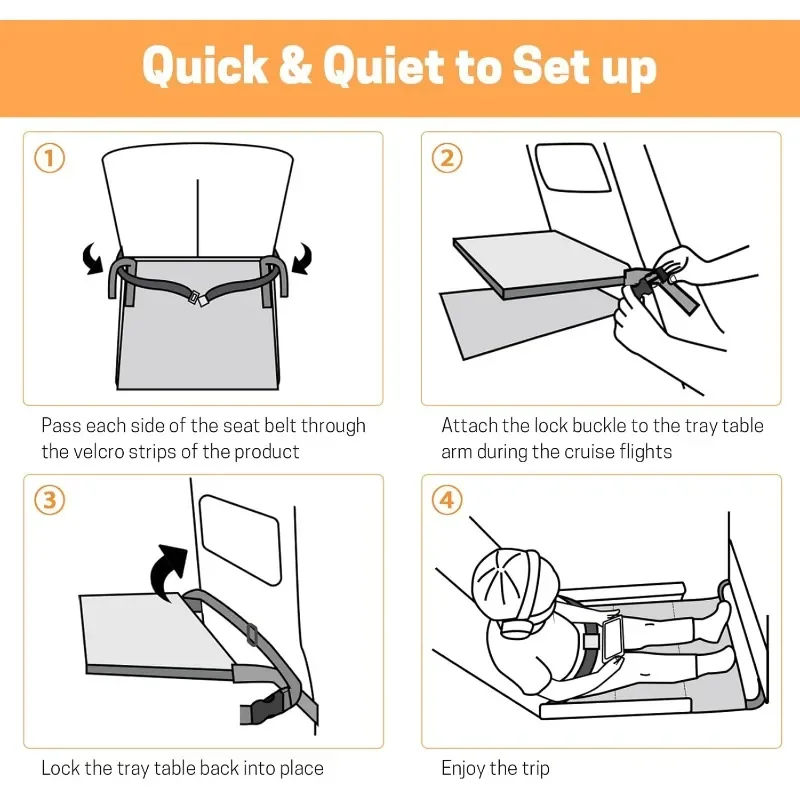 Toddler Airplane Footrest for Kids Seat Extender Travel Bed Portable Foot Rest Hammock Portable Plane Bed for Flights Airplane thumbnail 5