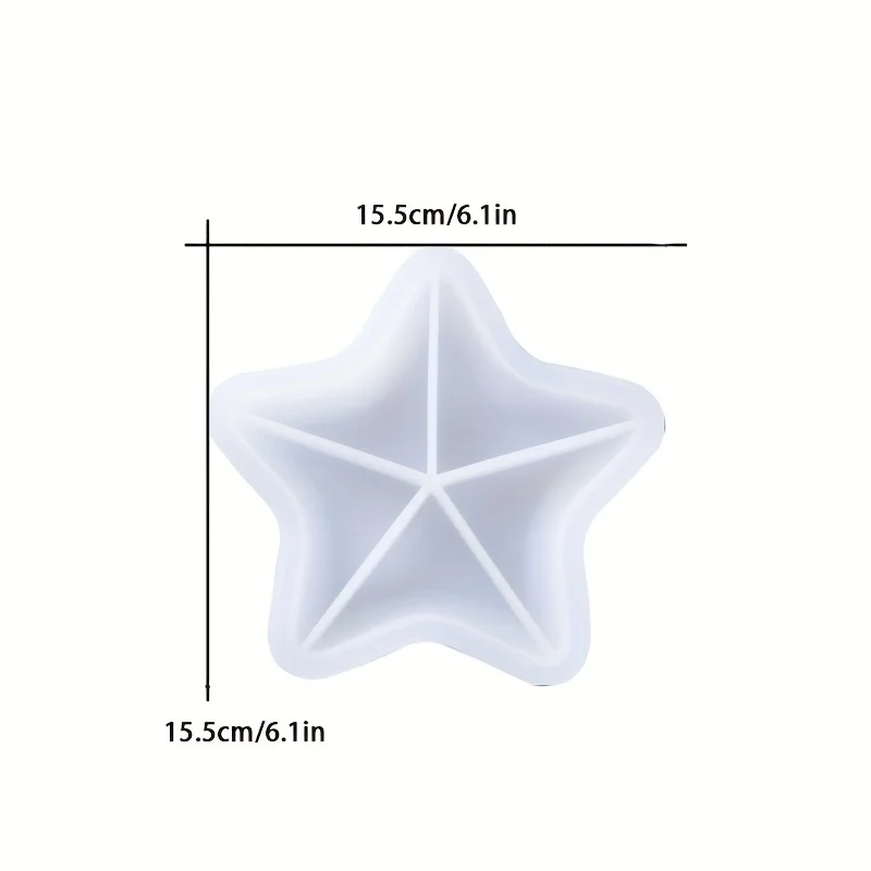 Large Star-Shaped Silicone Mold for DIY Crafts - Pentagonal Resin Casting, Clay & Gypsum Craft Molds, Creative Home Decor thumbnail 5