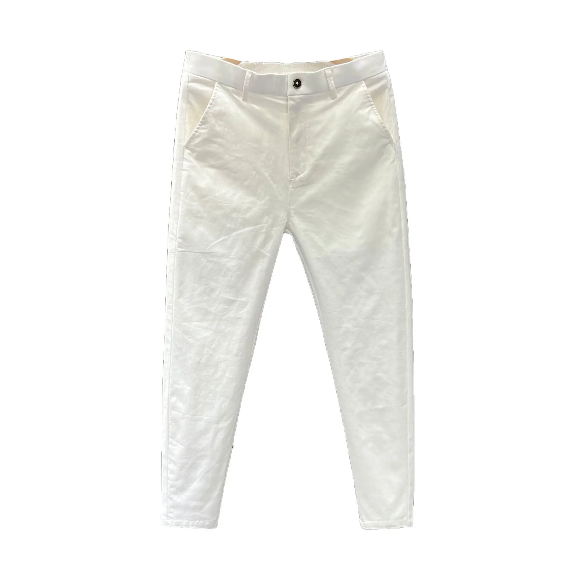Men's Summer Thin Pants 2025 New Straight Simple and Versatile White Casual Man Clothing Trendy Slim-fitting Cotton Cargo Pants thumbnail 5