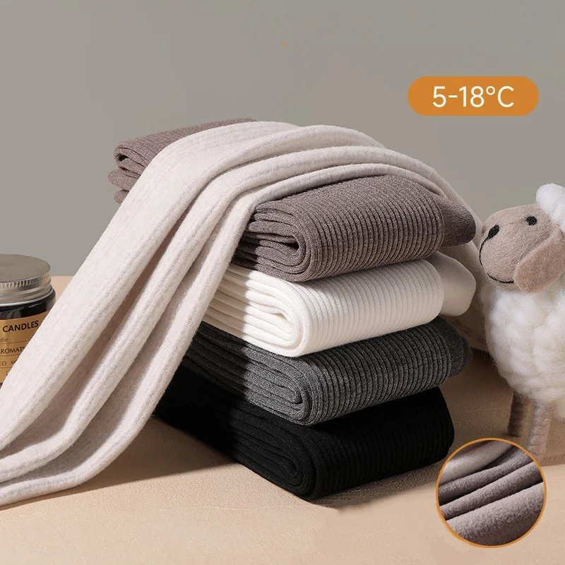 Children's Tights For Girls Winter Thick Warm Kids Girls Pantyhose Outdoor Leggings Keep Warm Plush Child Dance Tight For 2-10T thumbnail 2