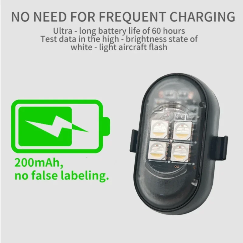 2/4/6pcs RGB Strobe Lights USB Rechargeable Warning Lamp Vehicle Waterproof Decor Light Remote Control LED for Motorcycle thumbnail 5