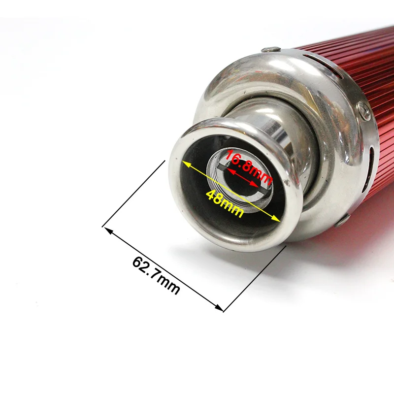88X300mm Metal 50-250CC Universal Motorcycle Racing Modified Muffler Silencer 2 Stroke Exhaust Pipe for CG125 GY650 GY6125 thumbnail 3