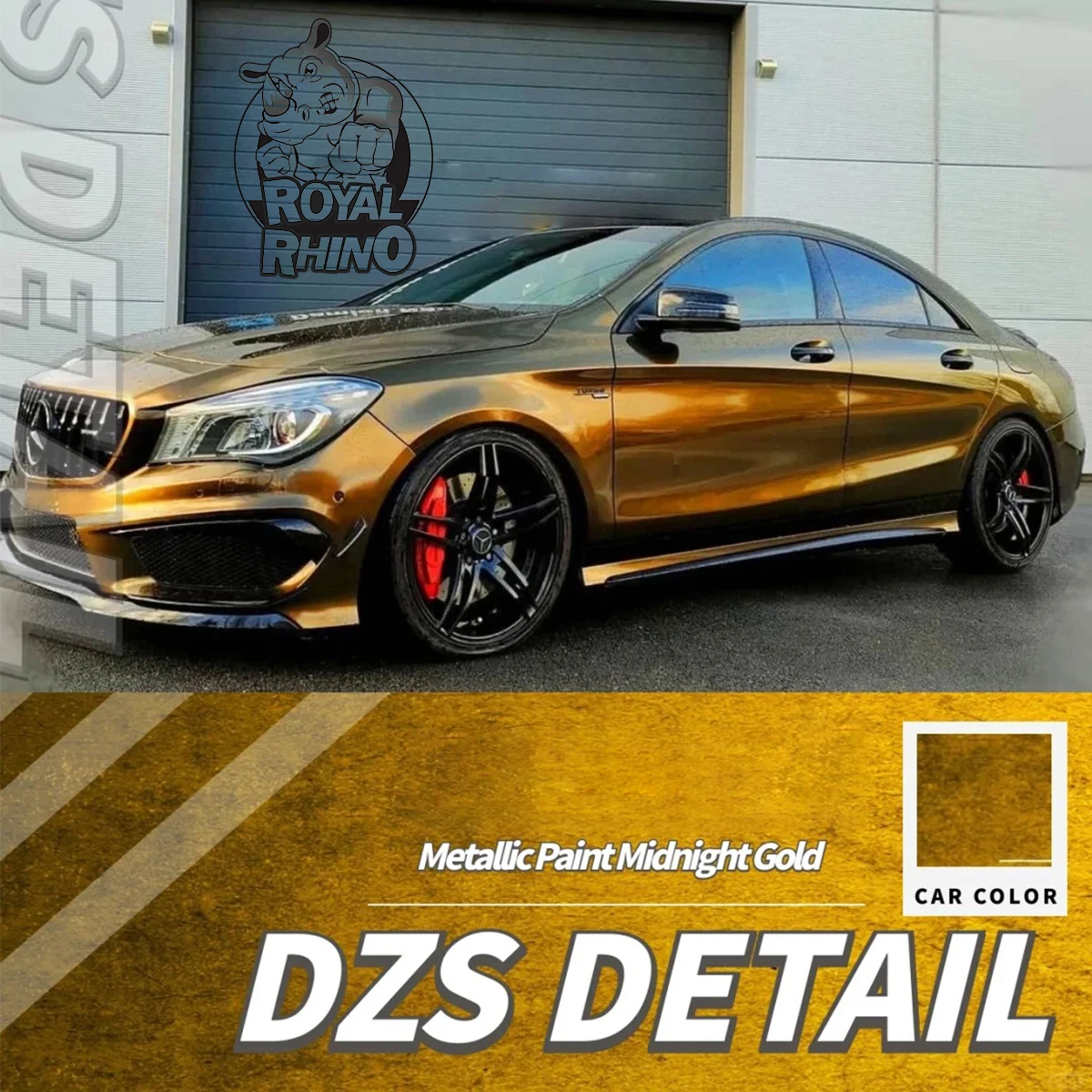 Midnight Gold High Glossy PET Adhesive Vinyl Wrap Film for Motorcycle Scooter Car Decal Wrapping thumbnail 4