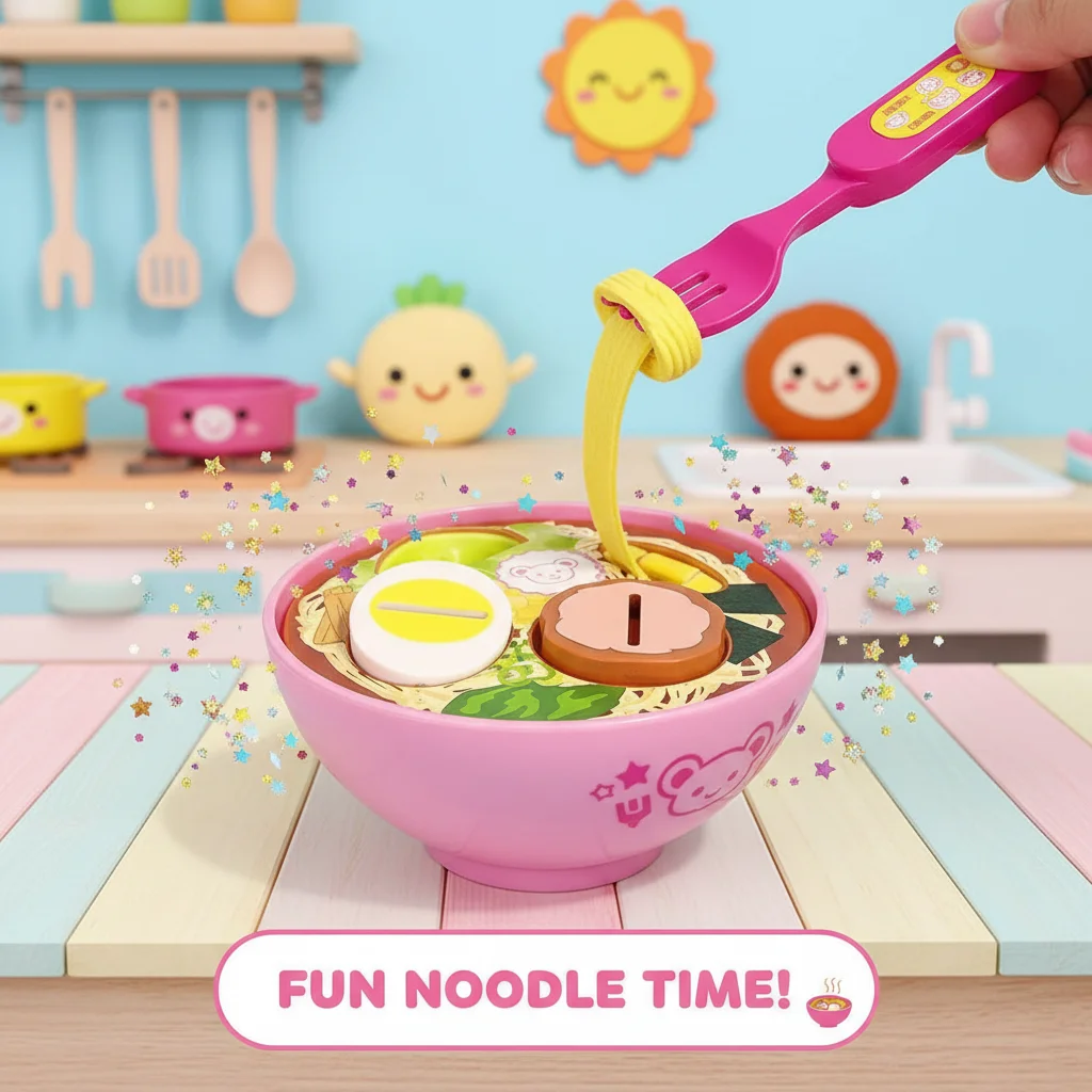 Play Kitchen Toy Feeding Ramen Simulation Meal Funny Noodle Children's Gift Feeding Toy Children's Pretend Play Kitchen Goods