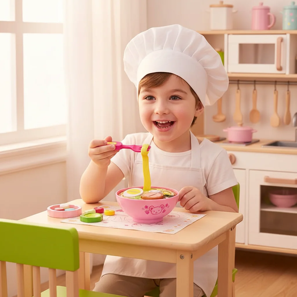Play Kitchen Toy Feeding Ramen Simulation Meal Funny Noodle Children's Gift Feeding Toy Children's Pretend Play Kitchen Goods thumbnail 2