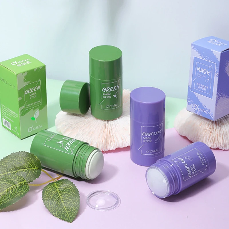 Ocheal Mask Green Tea Bamboo Charcoal Solid Facial Cleansing Stick Deep Cleansing Pores, Removes Blackheads, Controls Oil, Moisturizes and Hydrates, Smear-On Mud Mask for Men and Women. thumbnail 6