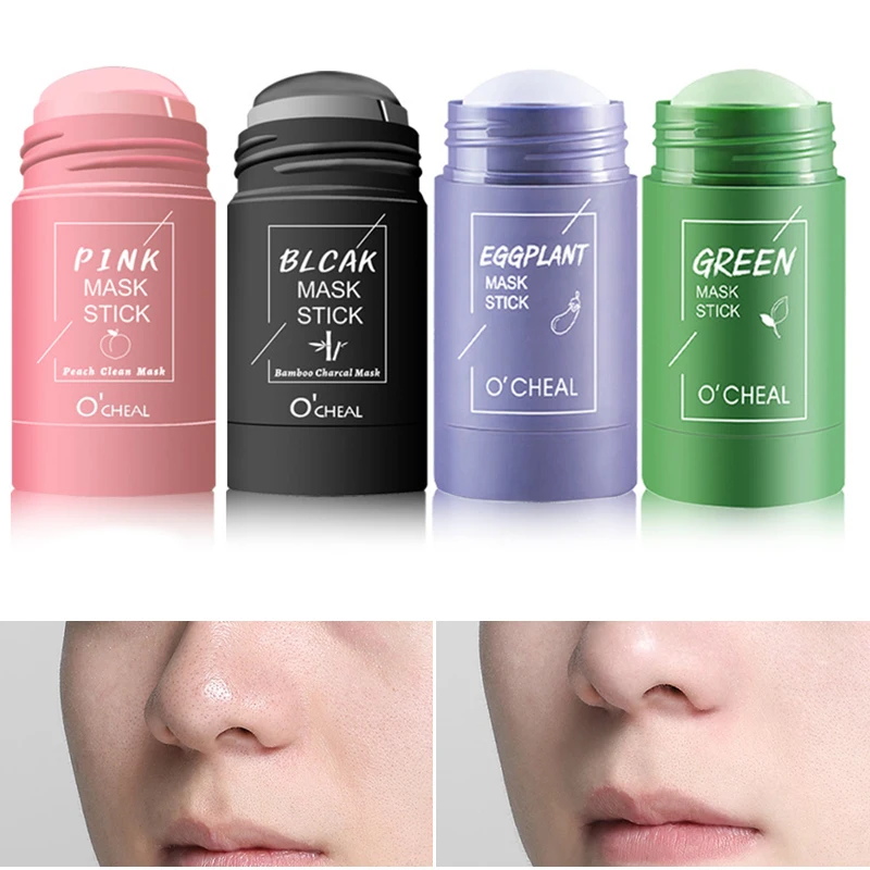 Ocheal Mask Green Tea Bamboo Charcoal Solid Facial Cleansing Stick Deep Cleansing Pores, Removes Blackheads, Controls Oil, Moisturizes and Hydrates, Smear-On Mud Mask for Men and Women. thumbnail 5