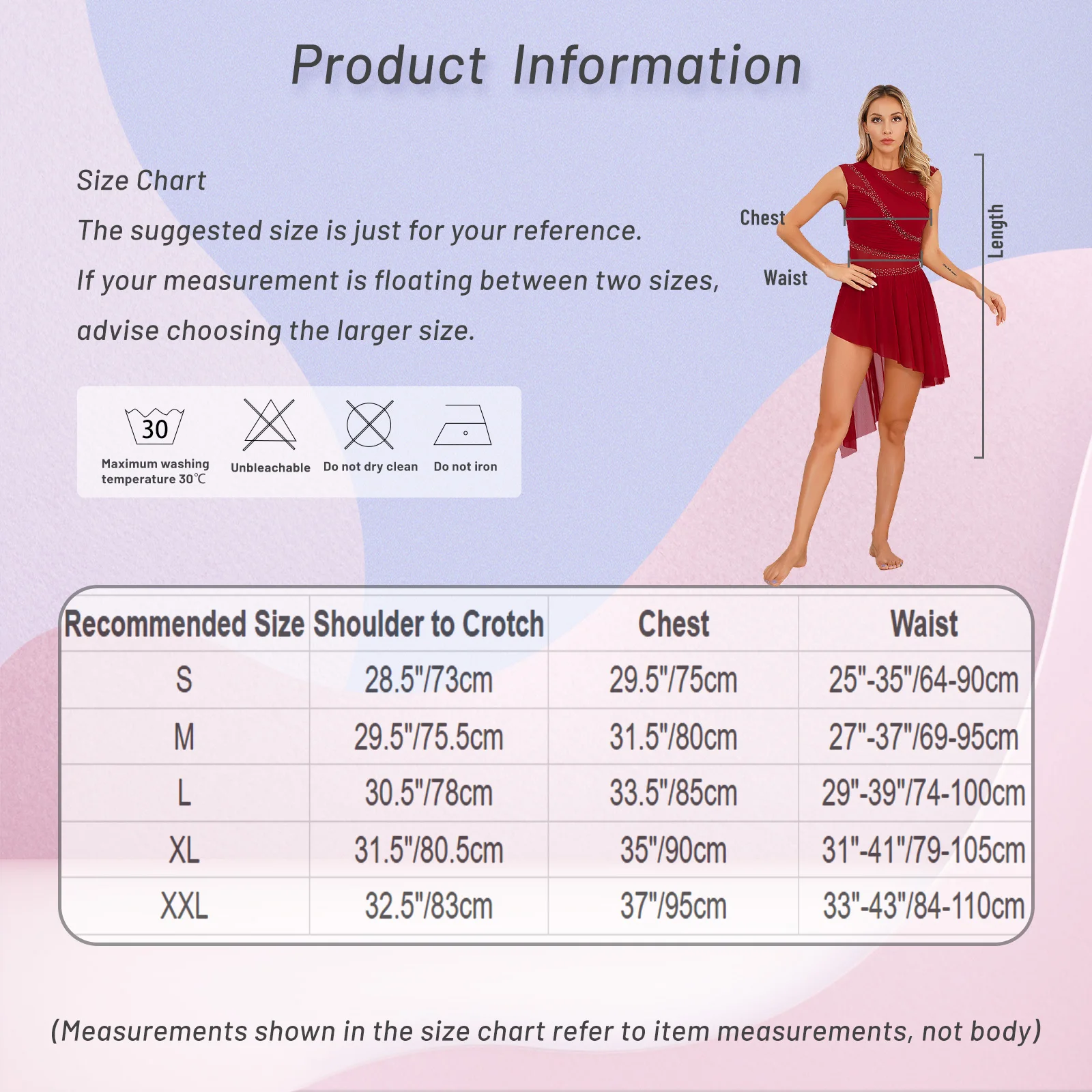Womens Ballet Leotard Dress Sleeveless Modern Contemporary Dancewear Gymnastics Workout for Figure Skating Stage Performance thumbnail 6