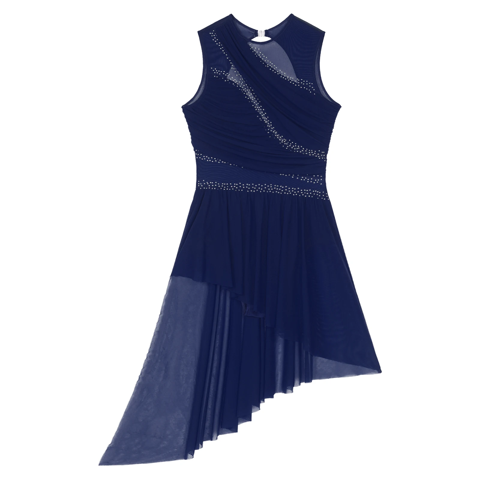 Womens Ballet Leotard Dress Sleeveless Modern Contemporary Dancewear Gymnastics Workout for Figure Skating Stage Performance thumbnail 5
