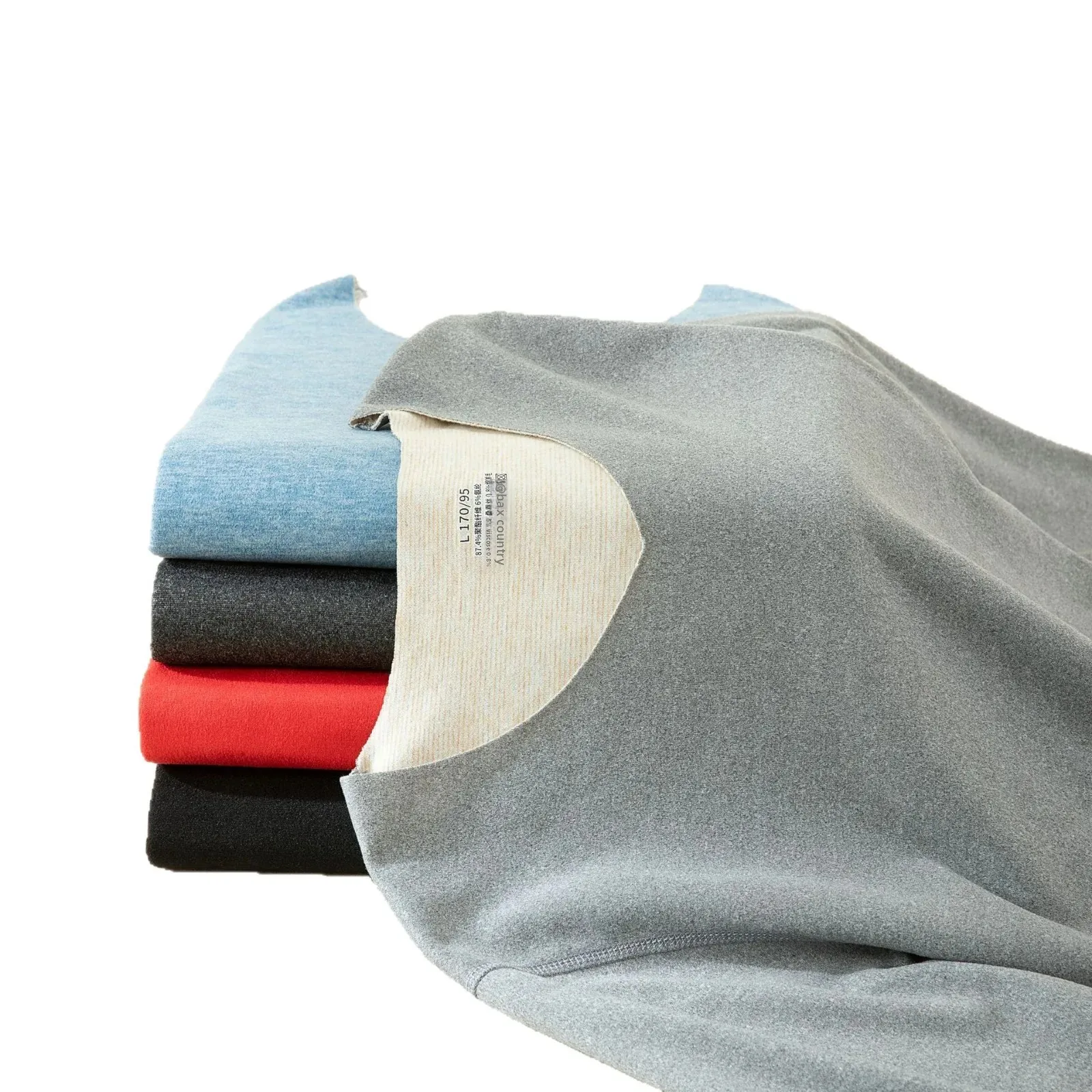 Warm Underwear Set Hot Sale Of The Season New Women's Cashmere Silk Ab Face De Men's Seamless Base Shirt Autumn Clothes Autumn P thumbnail 5