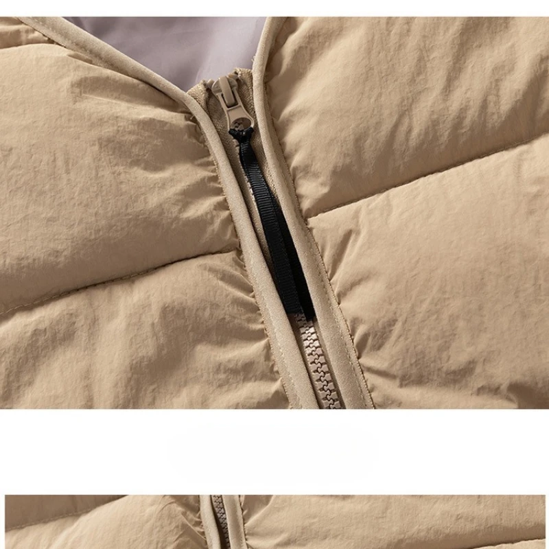 Korean Fashion Vests Warm Men and Women Half-sleeved Vest Jackets Winter Fashion Couple Cotton-Padded Vest Coats Warm Waistcoats thumbnail 5