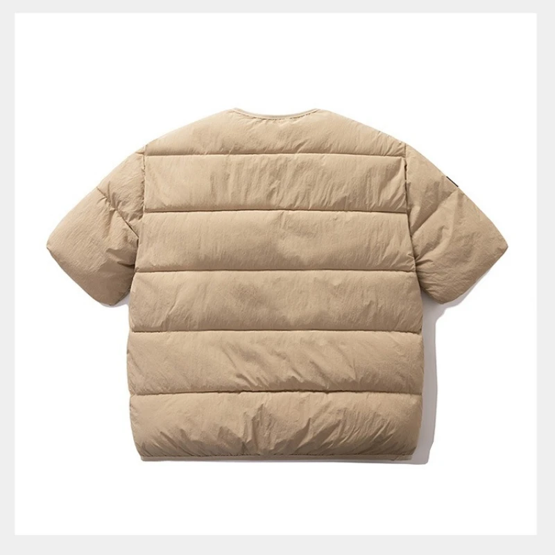 Korean Fashion Vests Warm Men and Women Half-sleeved Vest Jackets Winter Fashion Couple Cotton-Padded Vest Coats Warm Waistcoats thumbnail 4