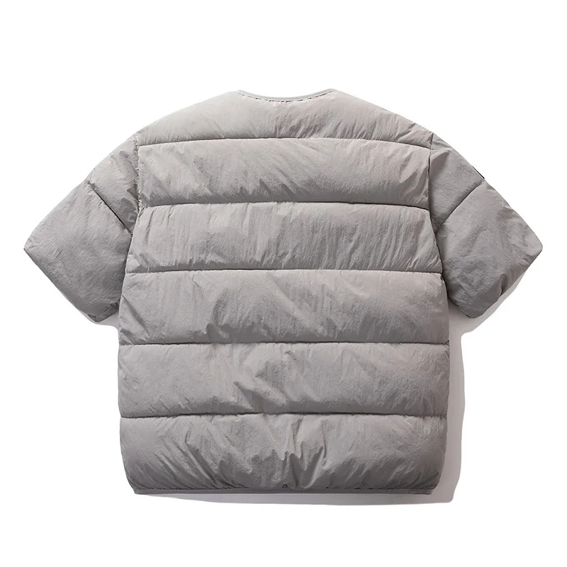 Korean Fashion Vests Warm Men and Women Half-sleeved Vest Jackets Winter Fashion Couple Cotton-Padded Vest Coats Warm Waistcoats thumbnail 2