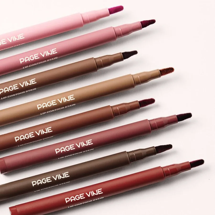 Lipliner Pencil Long-Lasting Matte Creamy Plumping Lip Stain Waterproof Natural Nude Brown Slim Plush Brush Head Lipliner Makeup thumbnail 5