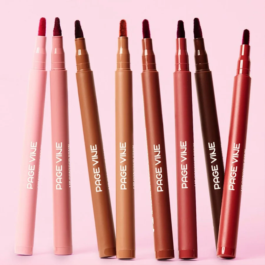 Lipliner Pencil Long-Lasting Matte Creamy Plumping Lip Stain Waterproof Natural Nude Brown Slim Plush Brush Head Lipliner Makeup thumbnail 6
