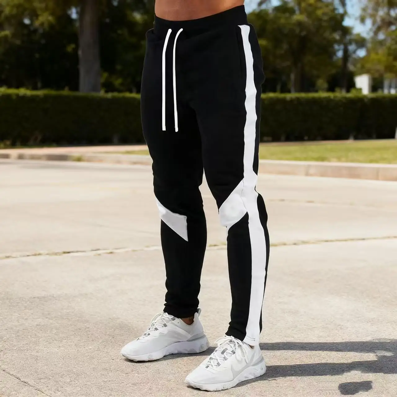 Mens Casual Pants Autumn Winter Sweatpants Men Running Jogger Sports Gym Trousers Fashion Solid Color Workout Long Pants 2025 thumbnail 2