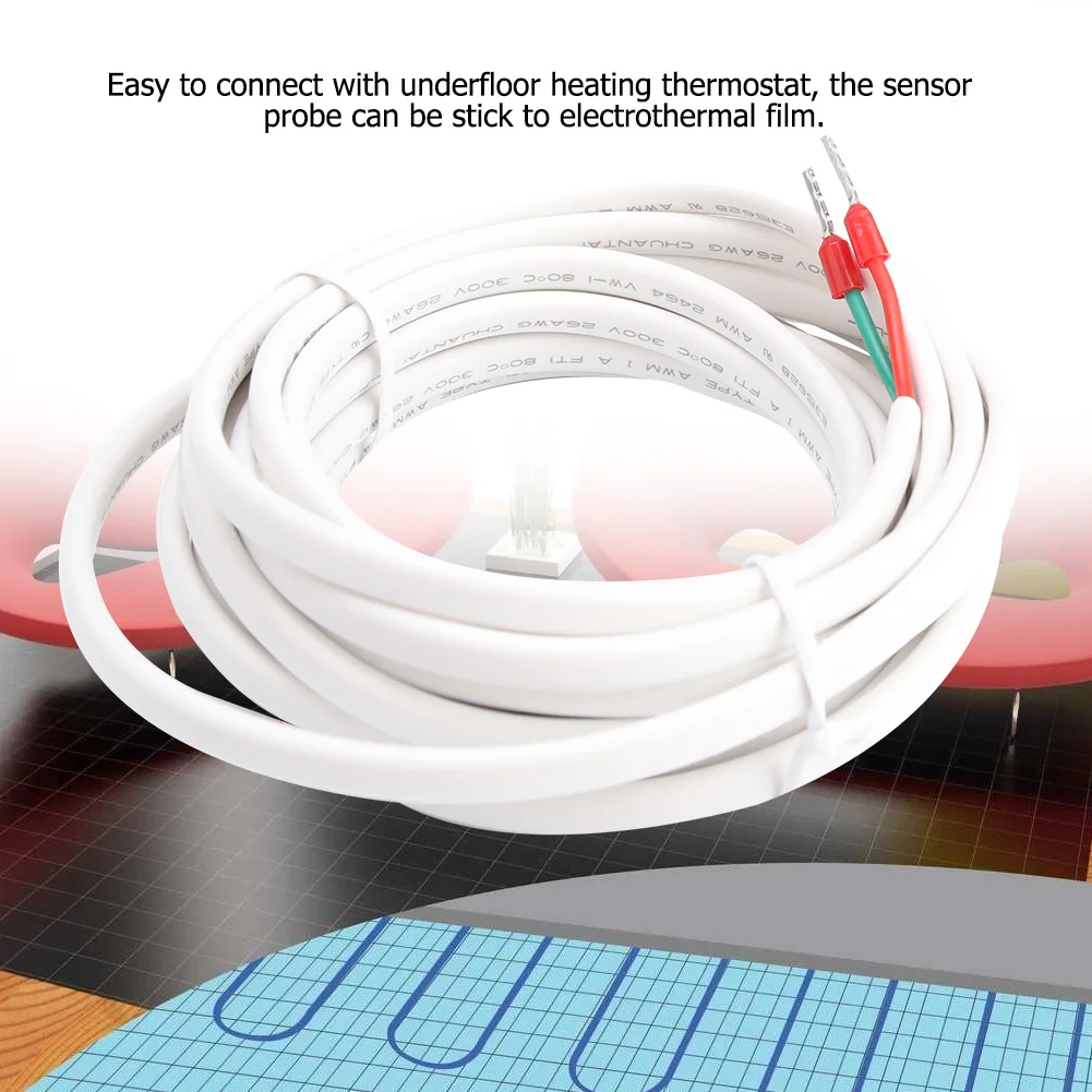 3 Meters Underfloor Heating Thermostat Accessory Floor Temperature Sensor Probe Cable thumbnail 5
