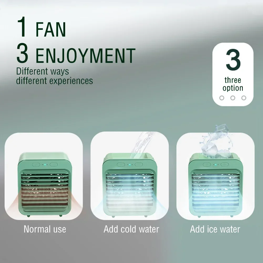 Air Conditioner Portable Fan Desktop USB Chargeable Mini 3 Gear Mute Air Cooler Desktop Electric Fan for Home Office 2025 New thumbnail 4
