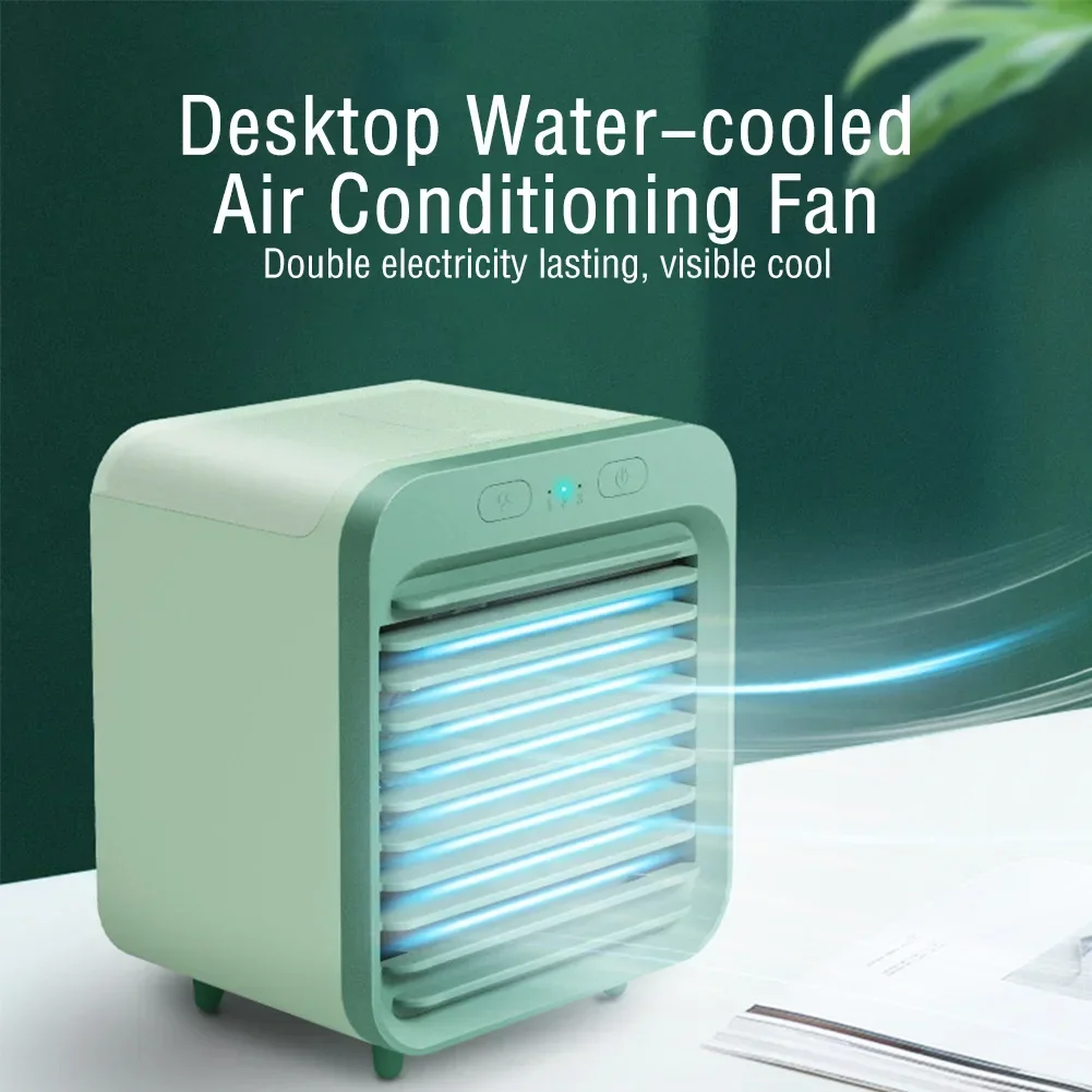 Air Conditioner Portable Fan Desktop USB Chargeable Mini 3 Gear Mute Air Cooler Desktop Electric Fan for Home Office 2025 New thumbnail 2