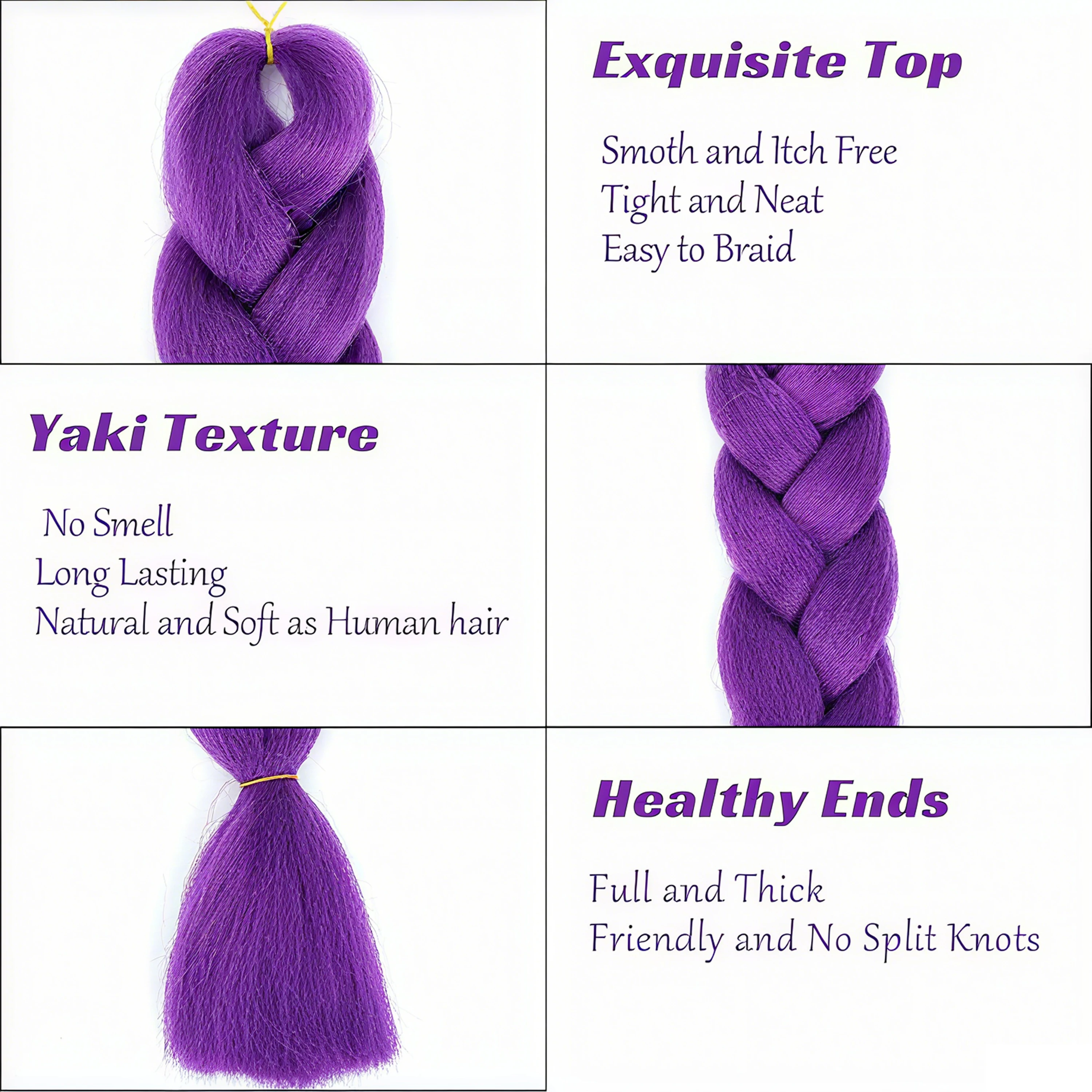 Jumbo BraIding Hair Extensions 82inches Synthetic Crochet Braid Hair Extension for Box Twist Braids Pre-stretched Braiding Hair thumbnail 3