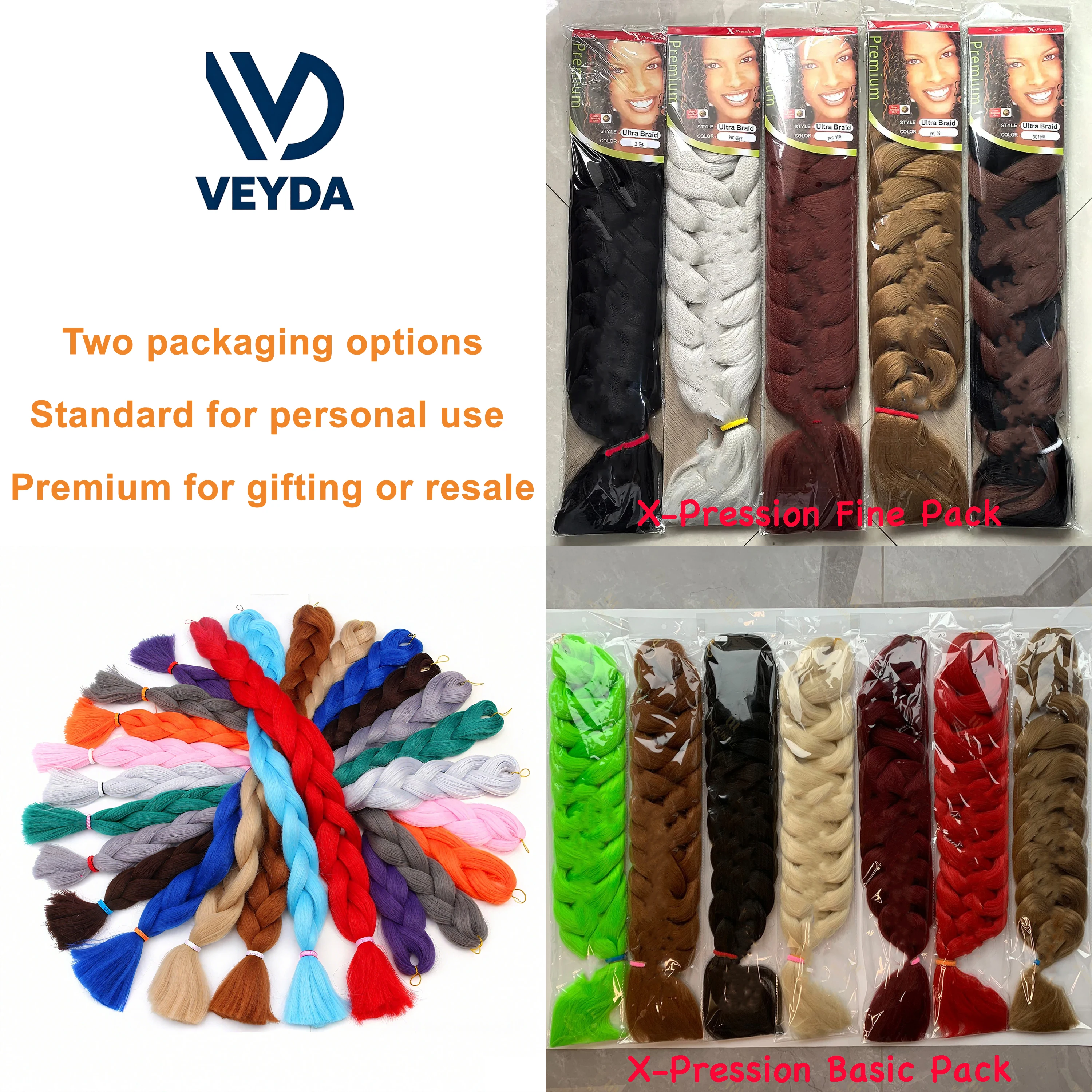 Jumbo BraIding Hair Extensions 82inches Synthetic Crochet Braid Hair Extension for Box Twist Braids Pre-stretched Braiding Hair thumbnail 5