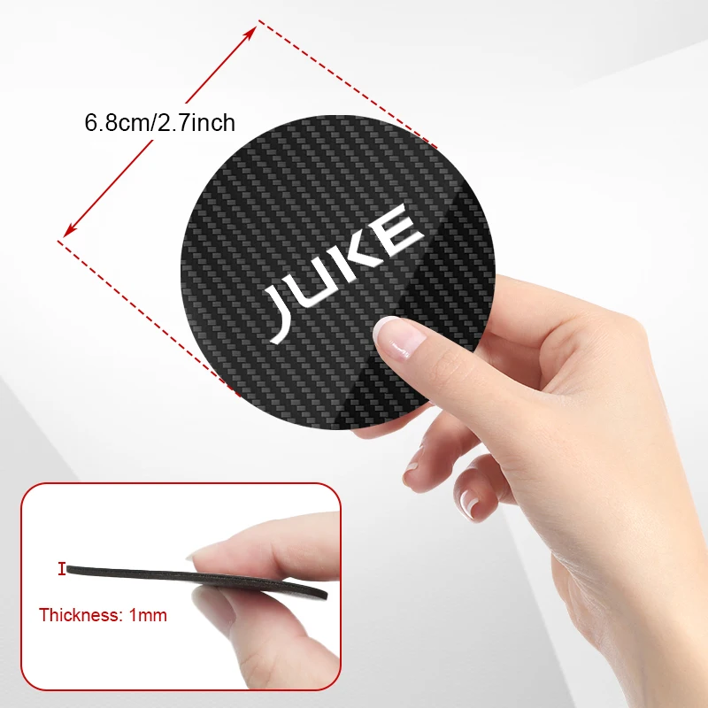 2Pcs Leather Car Cup Holder Pad for Nissan Juke F15 F16 Auto Water Bottle Coaster Anti Slip Mat Decoration Accessories thumbnail 6