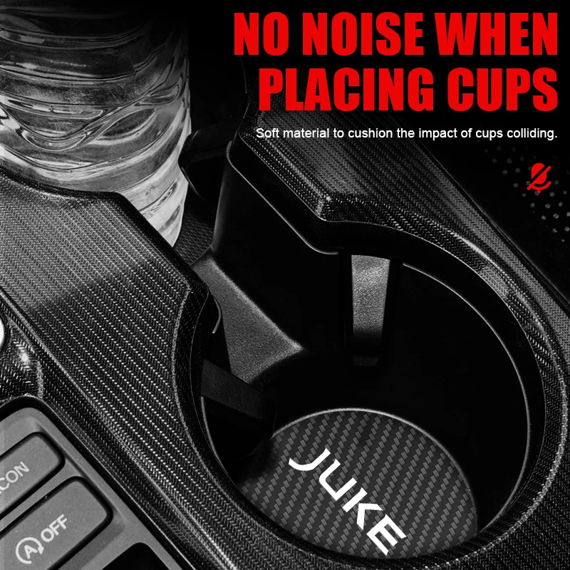 2Pcs Leather Car Cup Holder Pad for Nissan Juke F15 F16 Auto Water Bottle Coaster Anti Slip Mat Decoration Accessories thumbnail 2