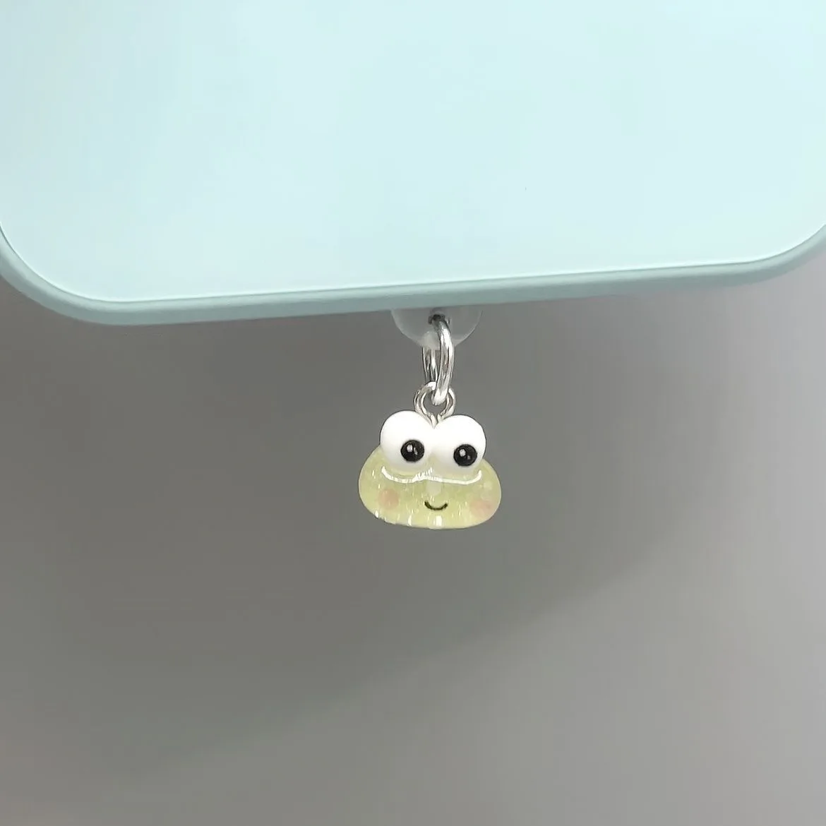Cute 3D frog Phone Dust Plug Accessories Crystal Bracelet  for Samsung Type-C for iPhone Charging Port