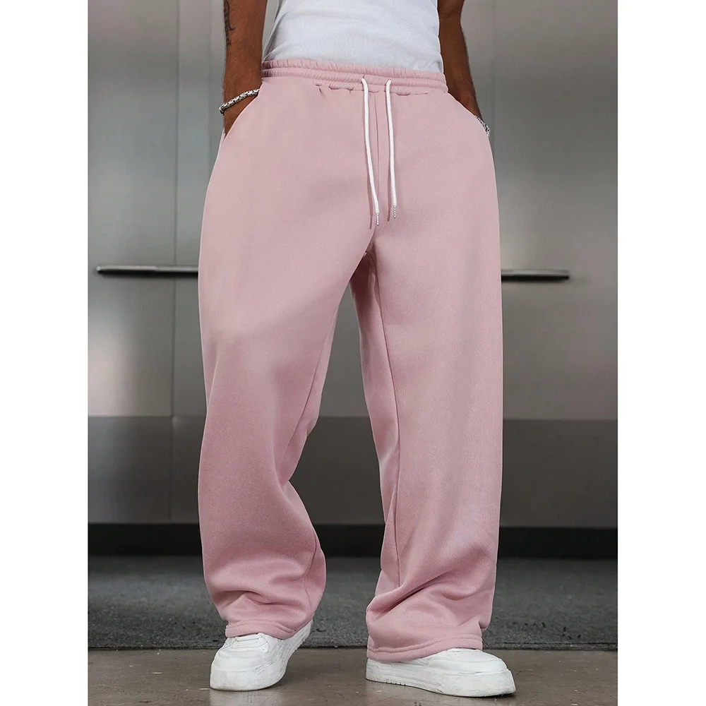 Men's Joggers Sweatpants Loose Fit Straight Leg Casual Pants with Drawstring Elastic Waist American Style Comfort for Sports