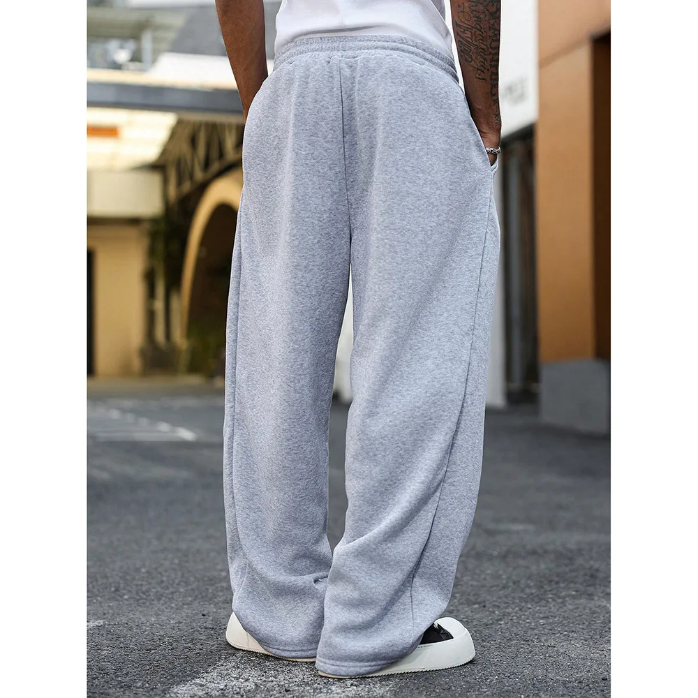 Men's Joggers Sweatpants Loose Fit Straight Leg Casual Pants with Drawstring Elastic Waist American Style Comfort for Sports thumbnail 2