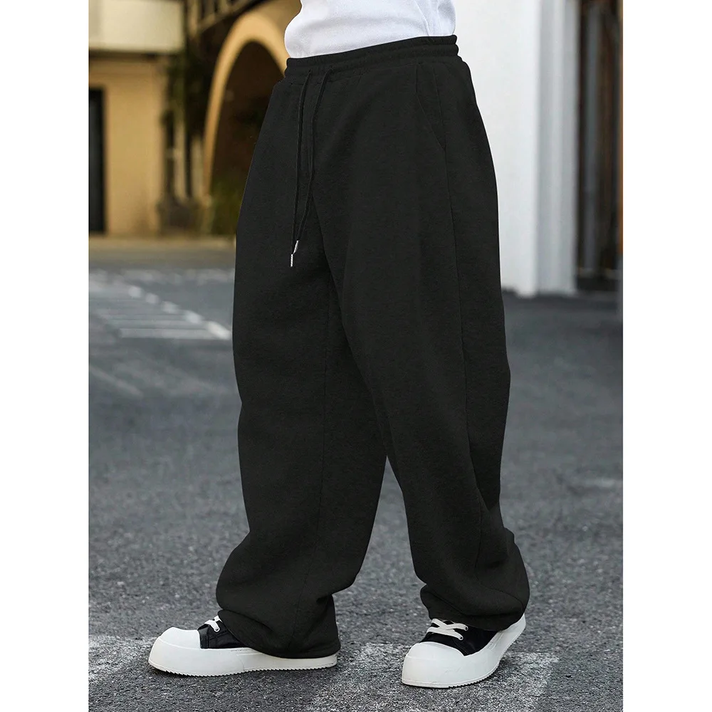 Men's Joggers Sweatpants Loose Fit Straight Leg Casual Pants with Drawstring Elastic Waist American Style Comfort for Sports thumbnail 6