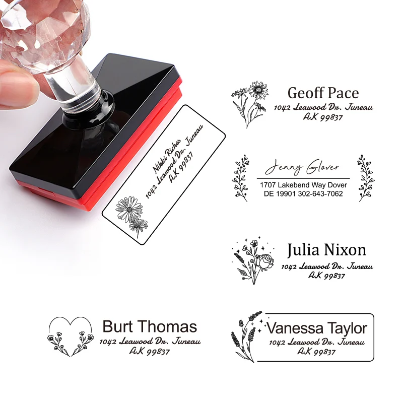 Self-Inking Personalized Address Stamp Kit - Reusable Office Supplies, Wedding Return Labels & Business Stationery Essentials thumbnail 3