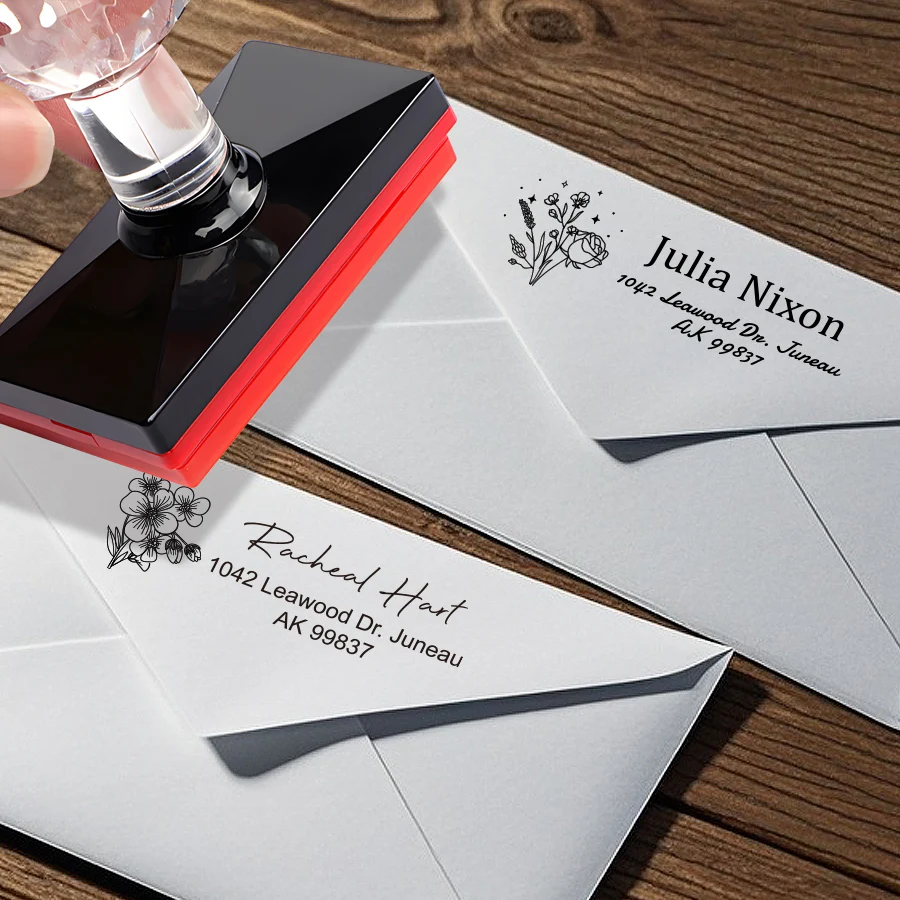 Self-Inking Personalized Address Stamp Kit - Reusable Office Supplies, Wedding Return Labels & Business Stationery Essentials thumbnail 5