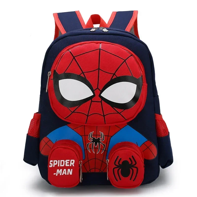 @- Spiderman Kawaii Backpacks Super Heroes Student School Bag Cartoon 3d Stereo Kindergarten Backpack Children's Travel Bag Gift thumbnail 5