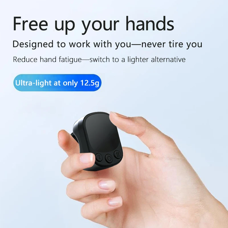 Tiktok Scrolling Ring Remote Control Touchpad Camera Shutter Mouse Ring for Short Video Control Compatible with iPhone iPad thumbnail 2