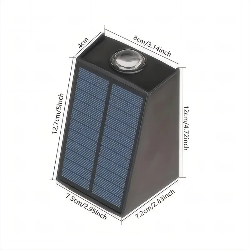 Solar Outdoor Wall Light Up Down,Waterproof Outdoor Lamp  Wall Sconces Lights for Garage Garden Yard thumbnail 3
