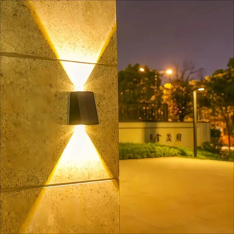 Solar Outdoor Wall Light Up Down,Waterproof Outdoor Lamp  Wall Sconces Lights for Garage Garden Yard thumbnail 6