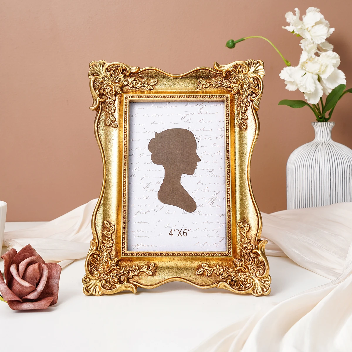 1PC, European-style three-dimensional patterned decorative photo frame, home desktop decoration photo display frame thumbnail 4