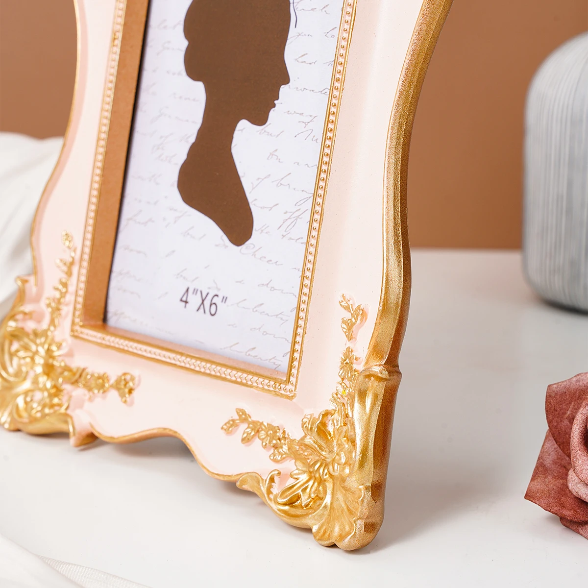 1PC, European-style three-dimensional patterned decorative photo frame, home desktop decoration photo display frame thumbnail 6