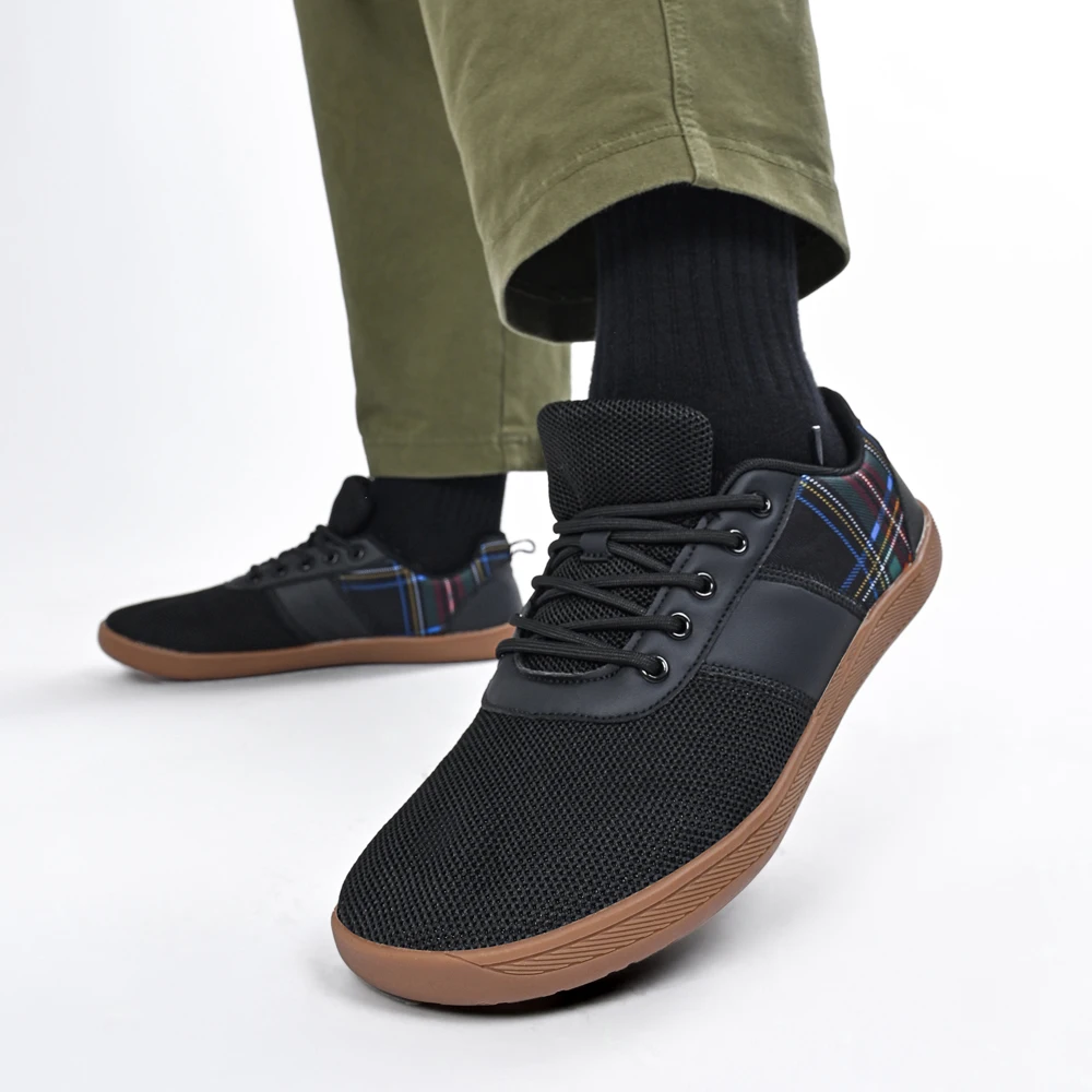 Oiaano Wide Toe Barefoot Unisex Man Black Shoes Minimalist Walking Sneakers Zero Soles Breathable Comfortable Outdoor Running thumbnail 5