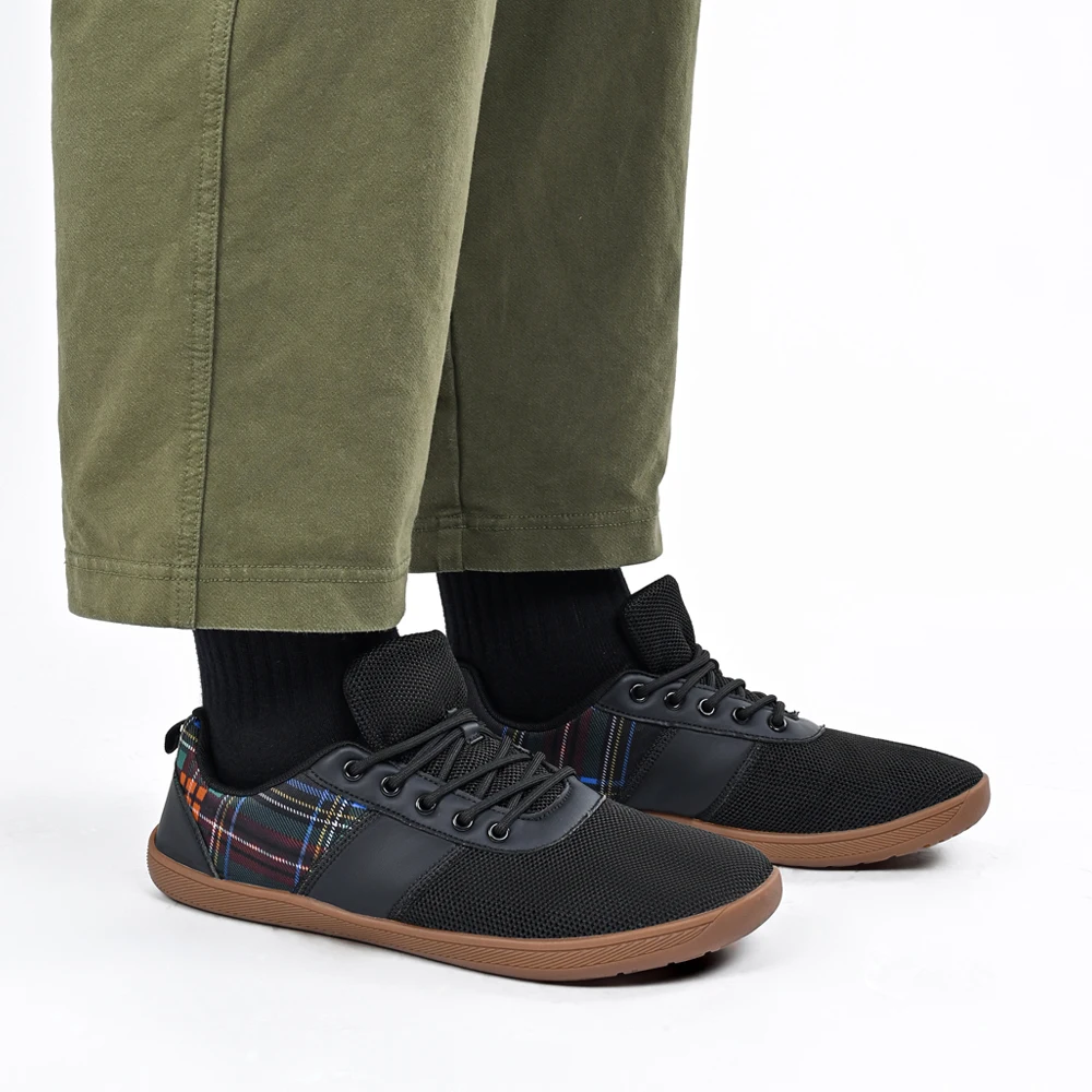 Oiaano Wide Toe Barefoot Unisex Man Black Shoes Minimalist Walking Sneakers Zero Soles Breathable Comfortable Outdoor Running thumbnail 3