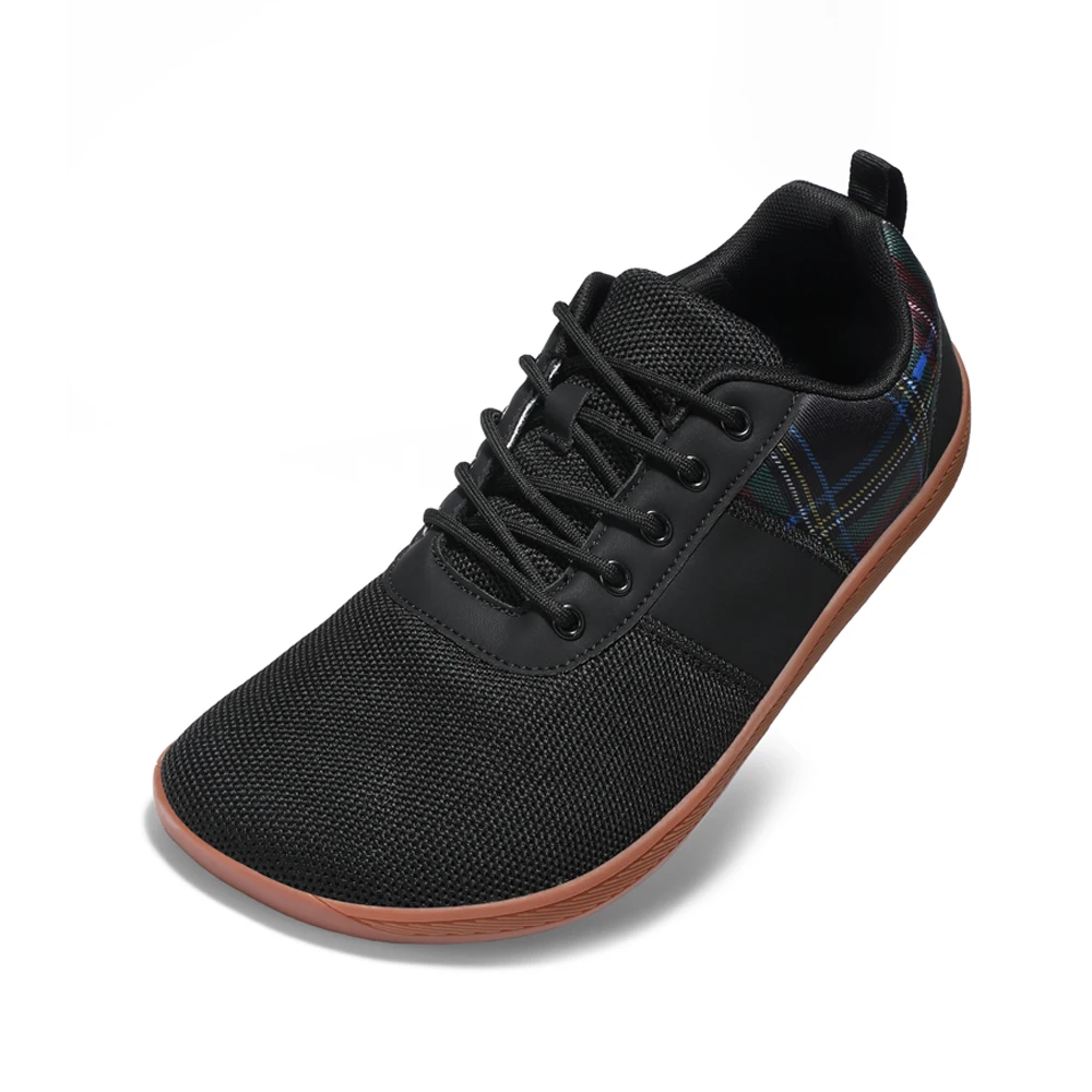 Oiaano Wide Toe Barefoot Unisex Man Black Shoes Minimalist Walking Sneakers Zero Soles Breathable Comfortable Outdoor Running thumbnail 2
