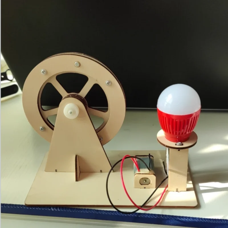 Mini DIY Hand Crank Generator Light Bulb STEM Science Experiment Kit & Education Model for Children Gift Toy Learning Project thumbnail 3