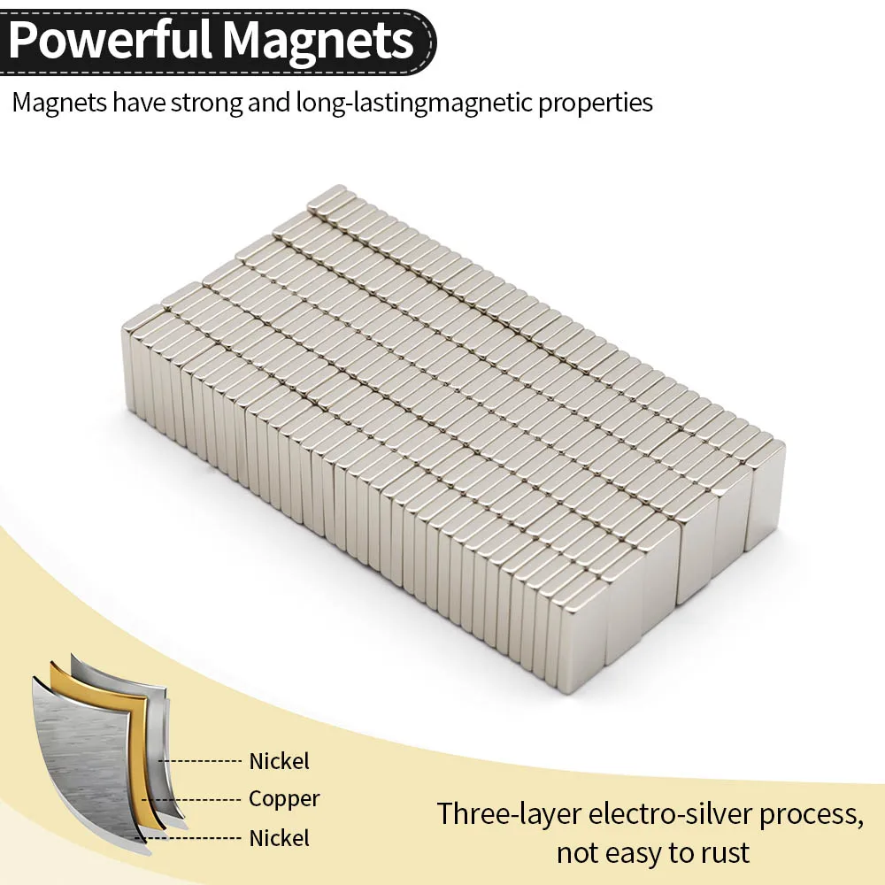 20x10x3mm Super Strong Neodymium Magnet N35 NdfeB Permanent Magnetic imanes Block Powerful Magnets Refrigerator Magnet thumbnail 4