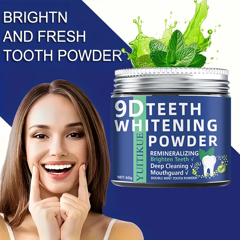 9D Teeth Whitening Powder Dual Mint Mineralization Deep Cleaning Toothpaste Teeth Whitening Agent Dental Care thumbnail 4