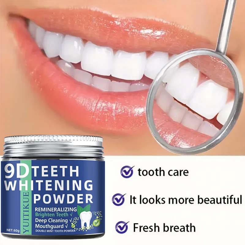 9D Teeth Whitening Powder Dual Mint Mineralization Deep Cleaning Toothpaste Teeth Whitening Agent Dental Care thumbnail 5